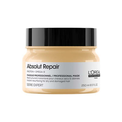 L'Oréal Professionnel Absolut Repair Mask for Dry and Damaged Hair with Protein & Omega-9 (250g)