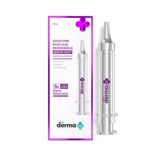 The Derma Co 20000 PPM Kojic Acid Microneedle Face Serum Shot (10g) - Pigmentation & Skin Renewal