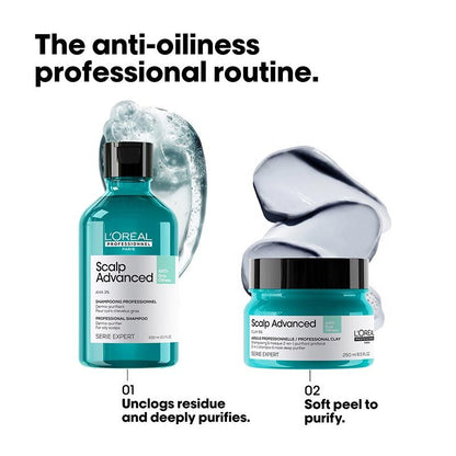 L'Oréal Professionnel Scalp Advanced Anti-Oiliness Dermo-Purifier Shampoo for Oily Scalps (300ml)