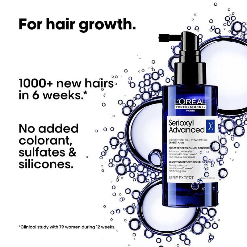 L'Oréal Professionnel Serioxyl Advanced Density Activator Leave-In Serum for Hair Growth (90ml)