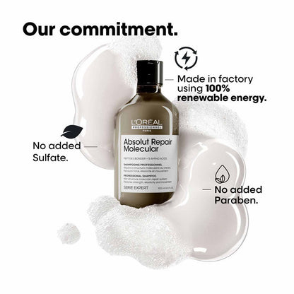 L'Oréal Professionnel Absolut Repair Molecular Sulfate-Free Deep Repair Shampoo for Very Damaged Hair (300ml)