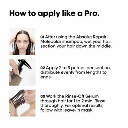 L'Oréal Professionnel Absolut Repair Molecular Deep Repair Rinse-Off Serum for Very Damaged Hair (250ml)