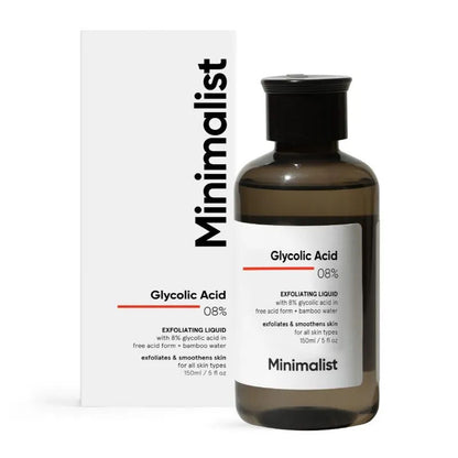 Minimalist 8% Glycolic Acid Toner - Exfoliate & Smooth Skin (150ml)