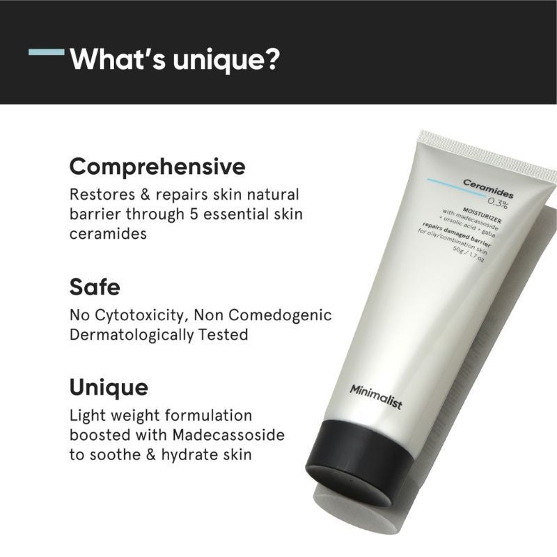 Minimalist 0.3% Ceramide Barrier Repair Moisturizer - Oily Skin (50g)