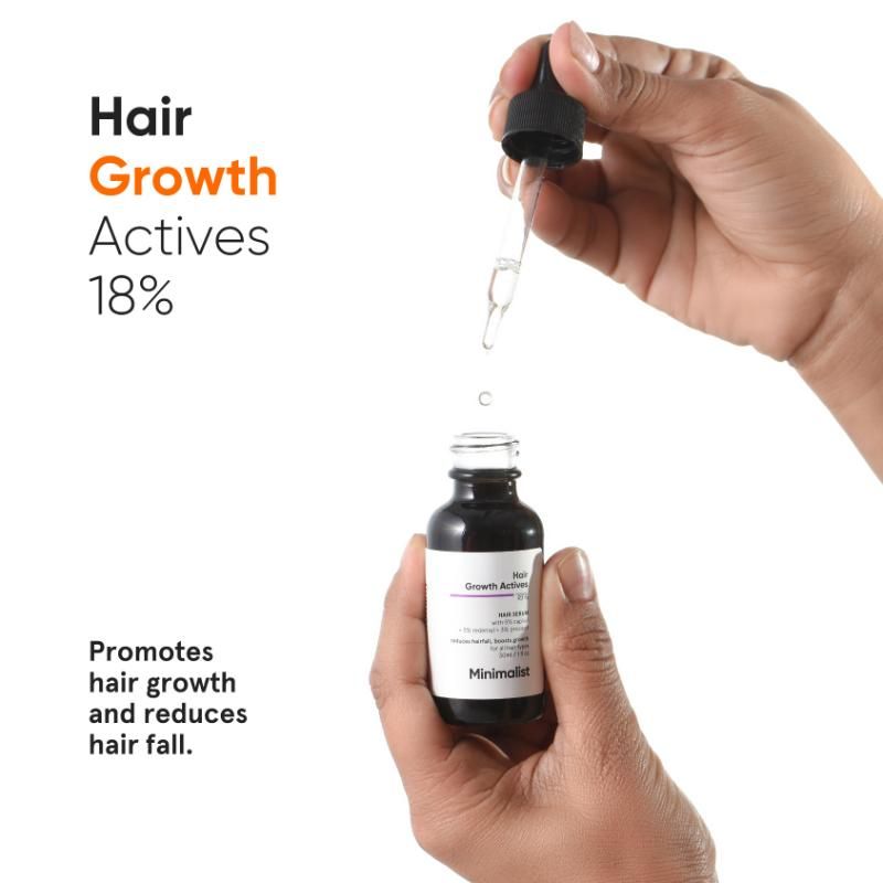 Minimalist Hair Growth Actives 18% Hair Serum - Boost Growth (30ml)