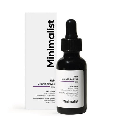 Minimalist Hair Growth Actives 18% Hair Serum - Boost Growth (30ml)