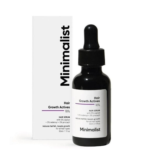 Minimalist Hair Growth Actives 18% Hair Serum - Boost Growth (30ml)