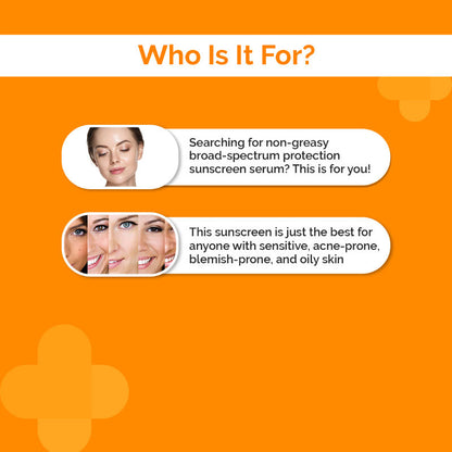 The Derma Co 1% Hyaluronic Acid Sunscreen Serum SPF 50 PA++ (30ml) - Niacinamide, Hydration & No White Cast