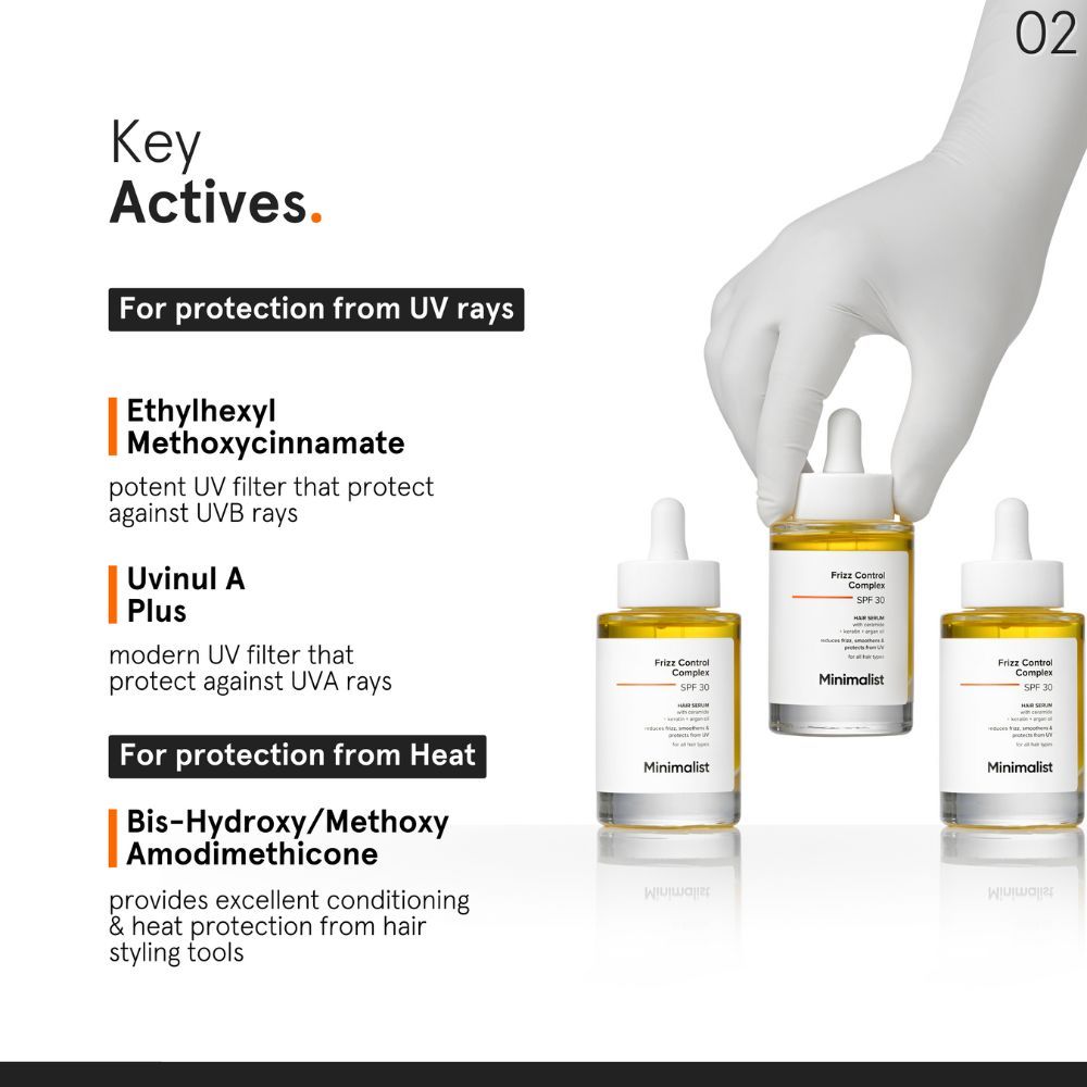 Minimalist Frizz Control Complex SPF 30 Hair Serum - 50ml