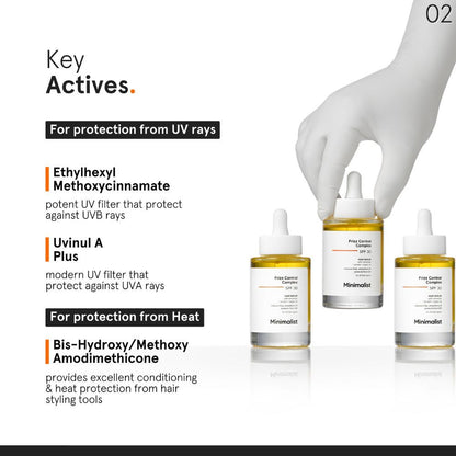 Minimalist Frizz Control Complex SPF 30 Hair Serum - 50ml