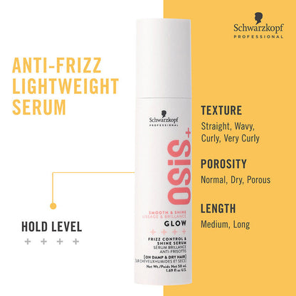 Schwarzkopf Professional OSiS+ Glow - Anti-Frizz Shine Hair Serum (50ml)