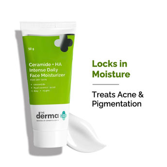 The Derma Co Ceramide + HA Intense Daily Face Moisturizer (50g) - Dry Skin & Barrier Repair