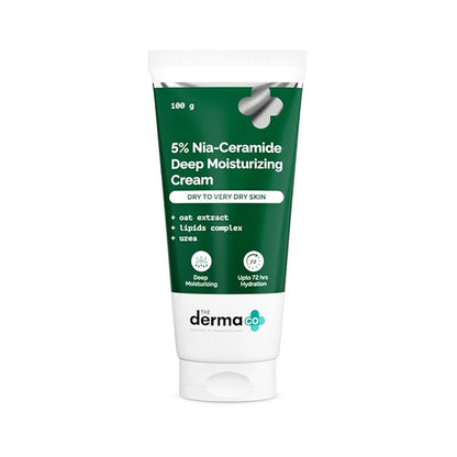 The Derma Co 5% Nia-Ceramide Deep Moisturizing Cream (100g) - Dry & Very Dry Skin Repair