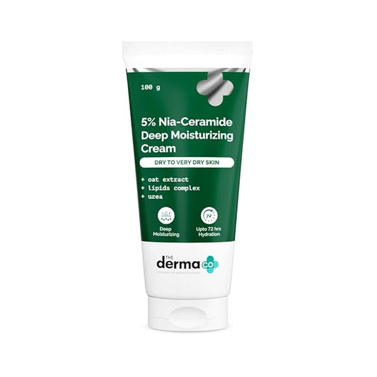 The Derma Co 5% Nia-Ceramide Deep Moisturizing Cream (100g) - Dry & Very Dry Skin Repair