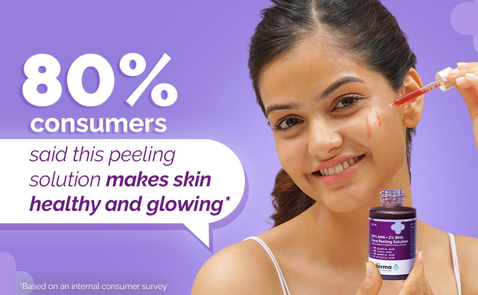 The Derma Co 30% AHA + 2% BHA Peeling Solution (30ml) - Exfoliate & Renew Skin
