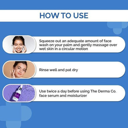 The Derma Co 1% Salicylic Acid Face Wash for Active Acne with Salicylic Acid & Witch Hazel (100ml)