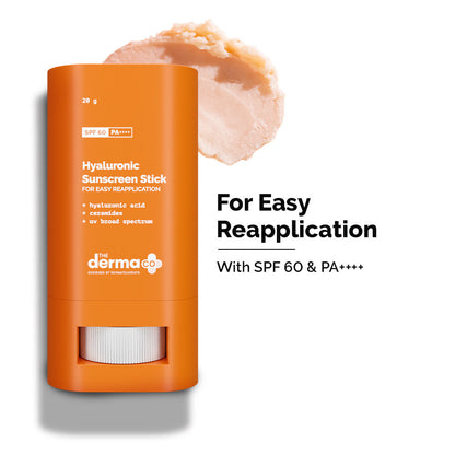 The Derma Co Hyaluronic Sunscreen Stick for All Skin Types with SPF 60 & PA++++ (20g)