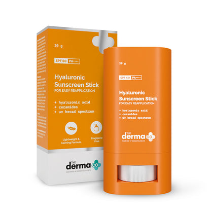 The Derma Co Hyaluronic Sunscreen Stick for All Skin Types with SPF 60 & PA++++ (20g)