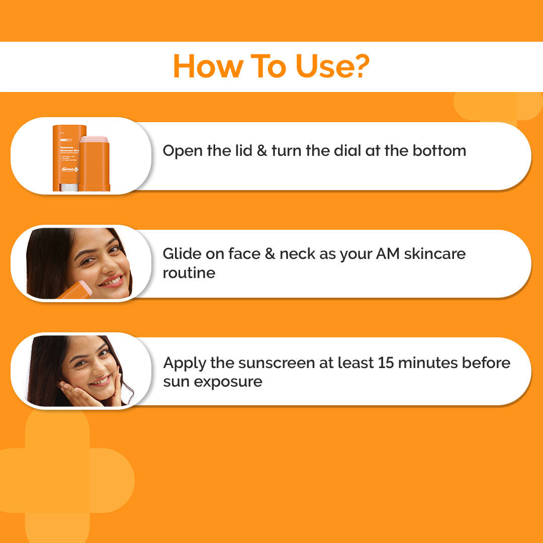 The Derma Co Hyaluronic Sunscreen Stick for All Skin Types with SPF 60 & PA++++ (20g)