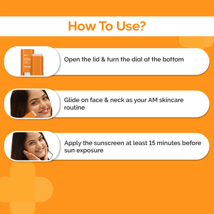 The Derma Co Hyaluronic Sunscreen Stick for All Skin Types with SPF 60 & PA++++ (20g)