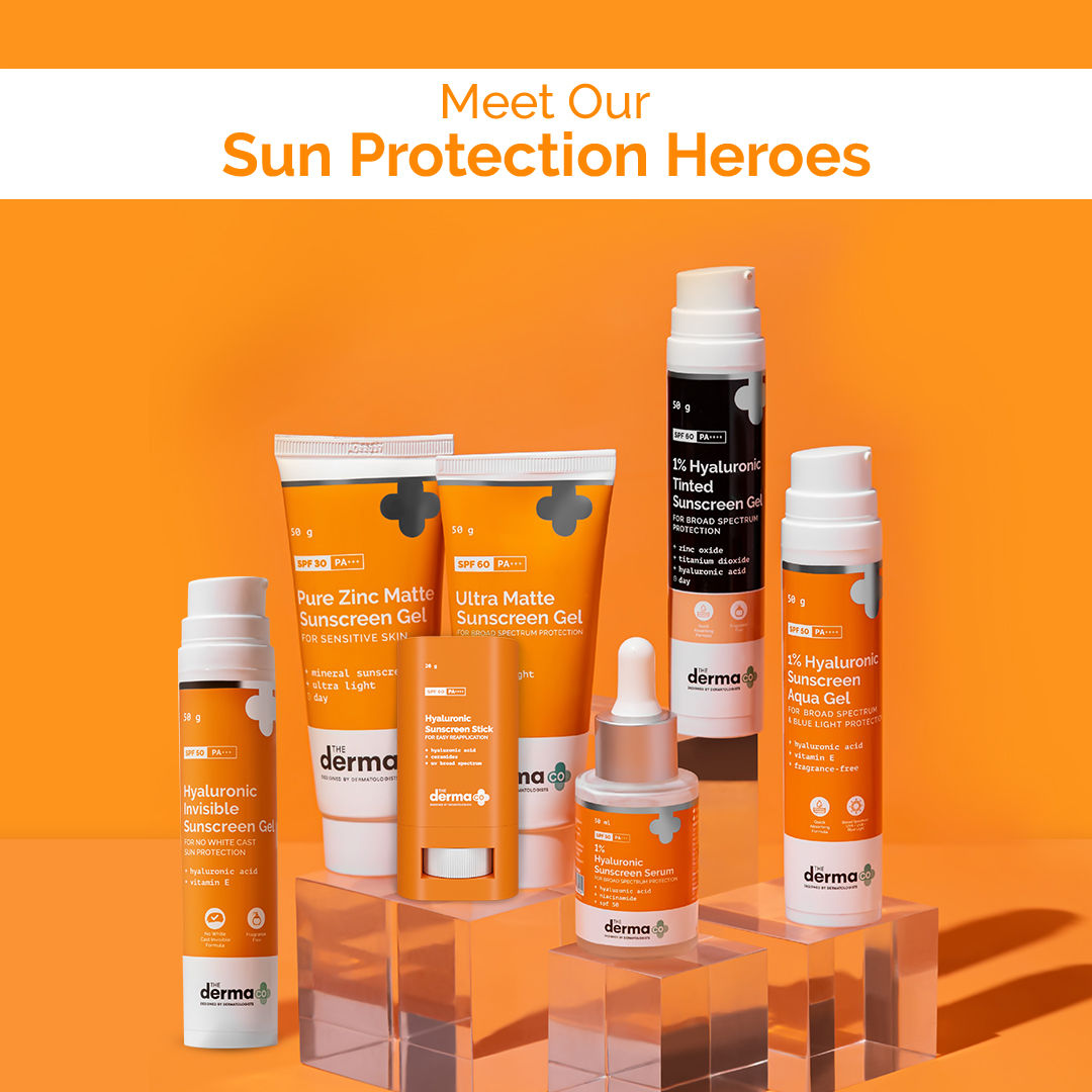 The Derma Co Hyaluronic Sunscreen Stick for All Skin Types with SPF 60 & PA++++ (20g)