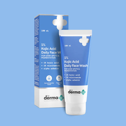 The Derma Co 1% Kojic Acid Face Wash with Niacinamide & Alpha Arbutin for Dark Spots & Pigmentation – 100ml