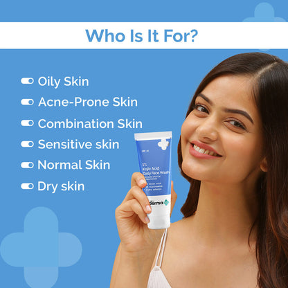 The Derma Co 1% Kojic Acid Face Wash with Niacinamide & Alpha Arbutin for Dark Spots & Pigmentation – 100ml