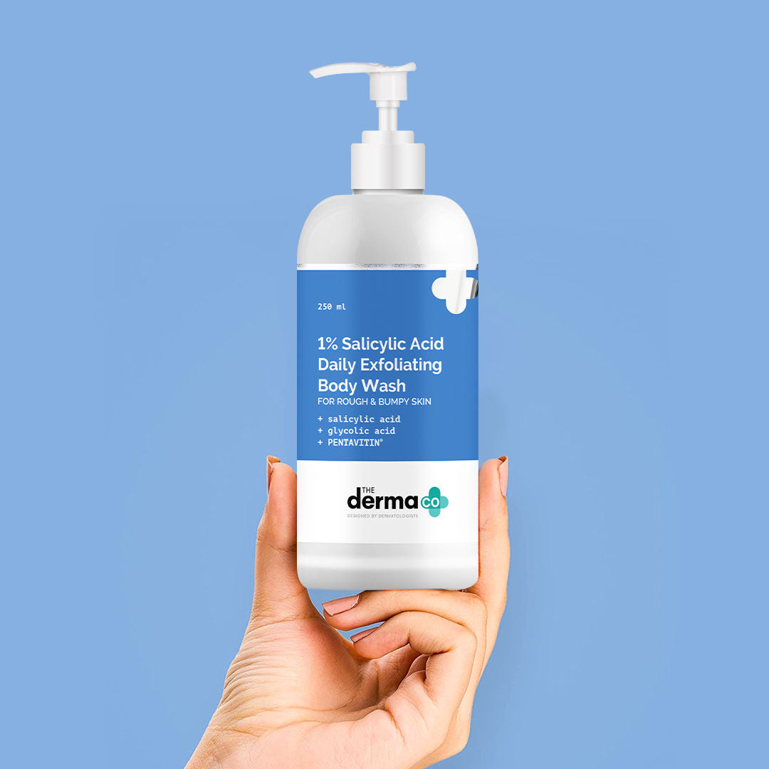 The Derma Co 1% Salicylic Body Wash (250ml) - Glycolic Acid, Body Acne & Blemishes