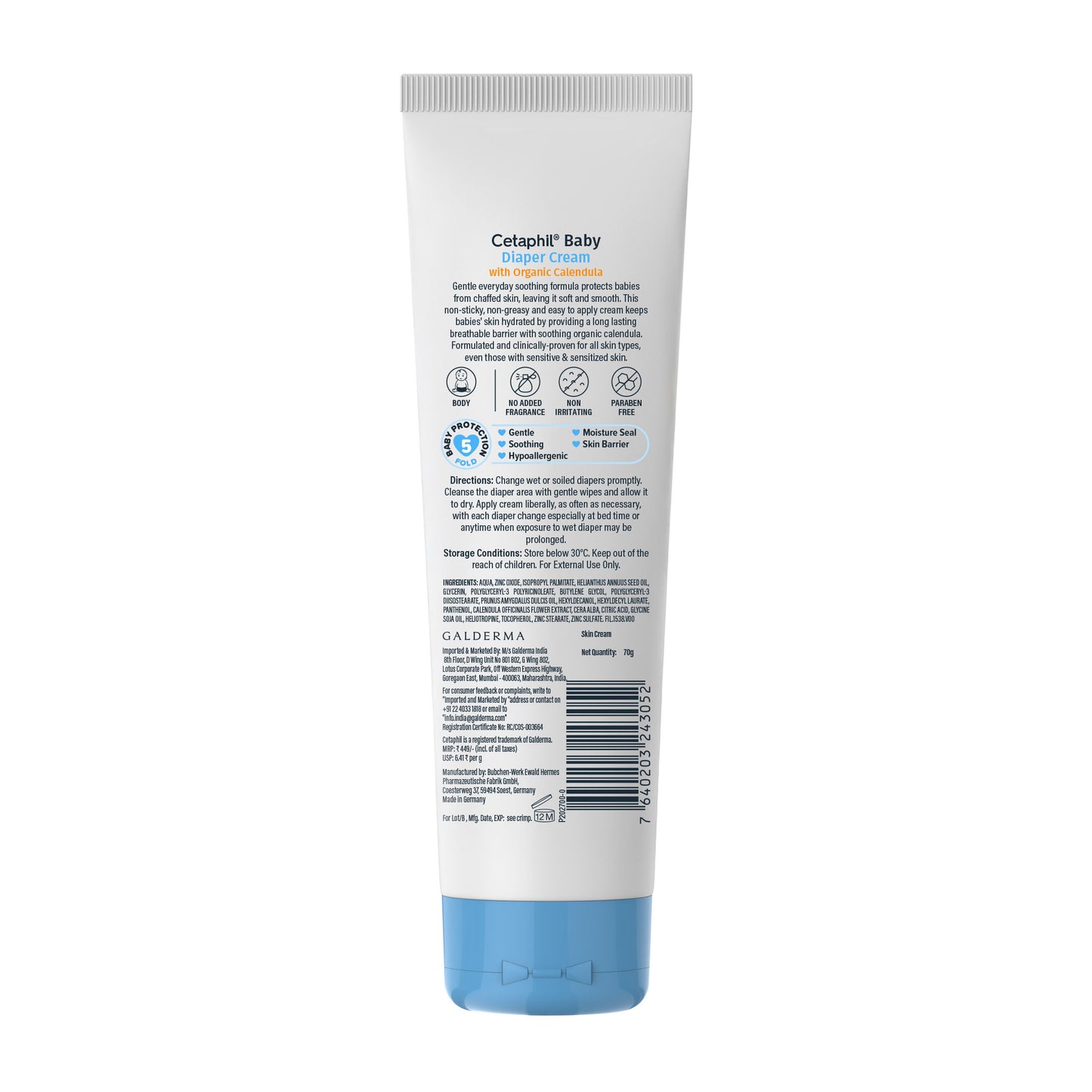 Cetaphil Baby Diaper Cream with Organic Calendula (70g)