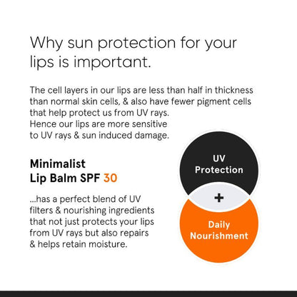 Minimalist SPF 30 Lip Balm - Sun Protection & Hydration (8g)