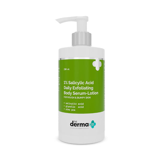The Derma Co 1% Salicylic Acid Daily Exfoliating Body Serum Lotion (250ml) - Rough, Bumpy Skin & Keratosis Pilaris