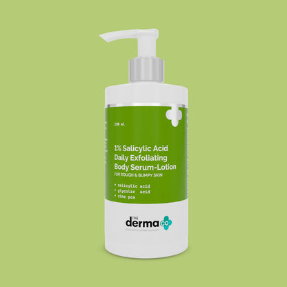 The Derma Co 1% Salicylic Acid Daily Exfoliating Body Serum Lotion (250ml) - Rough, Bumpy Skin & Keratosis Pilaris
