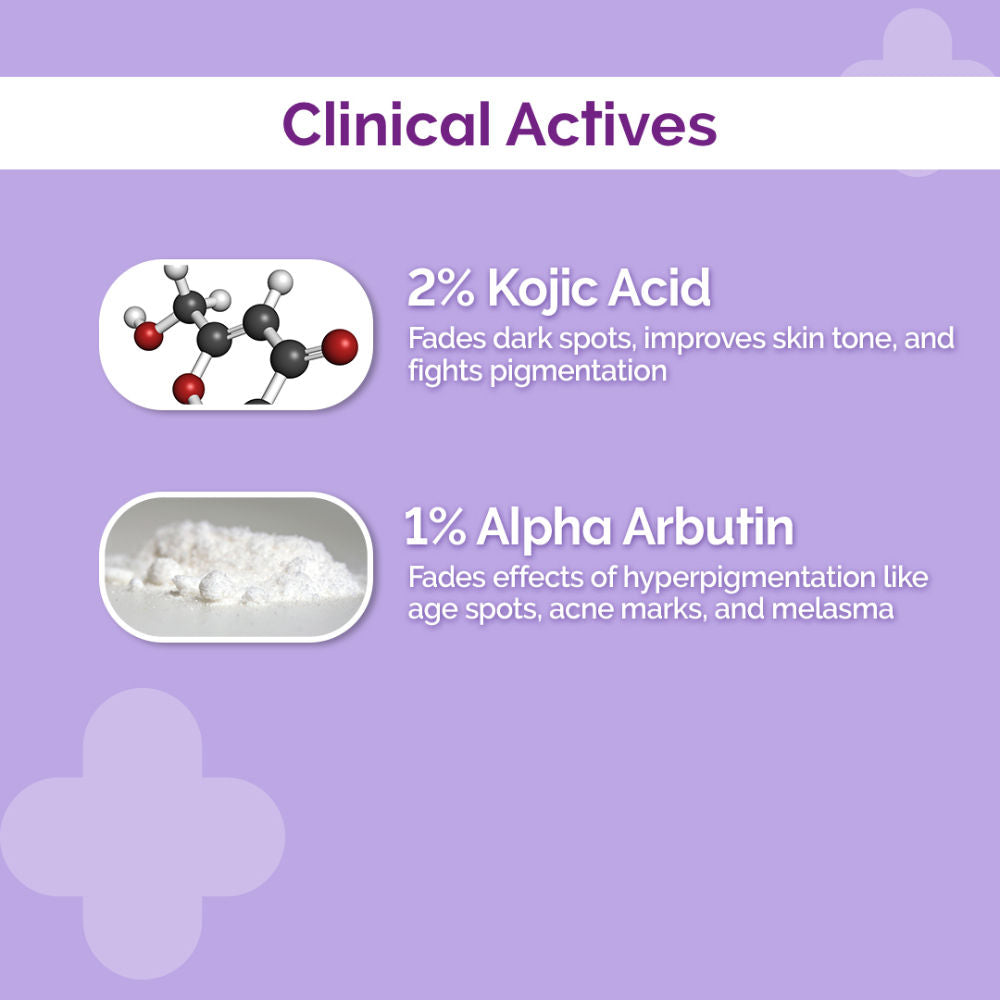 The Derma Co 2% Kojic Acid Face Serum with Alpha Arbutin & Niacinamide for Dark Spots, Pigmentation & Blemishes (10ml)