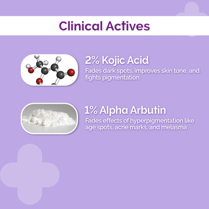 The Derma Co 2% Kojic Acid Face Serum with Alpha Arbutin & Niacinamide for Dark Spots, Pigmentation & Blemishes (10ml)