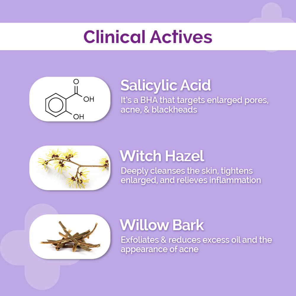 The Derma Co 2% Salicylic Acid Serum with Witch Hazel & Willow Bark for Active Acne (10ml)