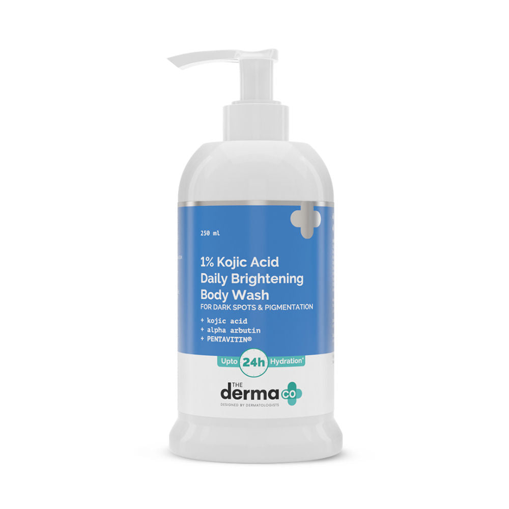 The Derma Co 1% Kojic Acid Daily Brightening Body Wash (250ml) - Even Tone & Glow