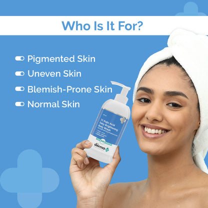 The Derma Co 1% Kojic Acid Daily Brightening Body Wash (250ml) - Even Tone & Glow