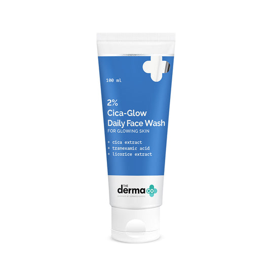 The Derma Co 2% Cica-glow Face Wash (100ml) - Tranexamic Acid, Licorice Extract & Glowing Skin