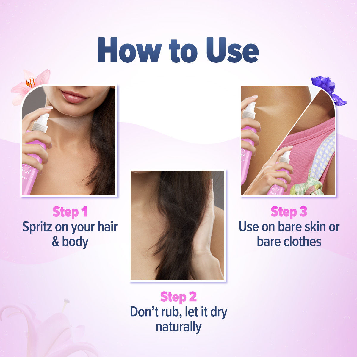 Aqualogica Refresh+ Dewy Floral Kiss Perfume Body Mist (150ml)