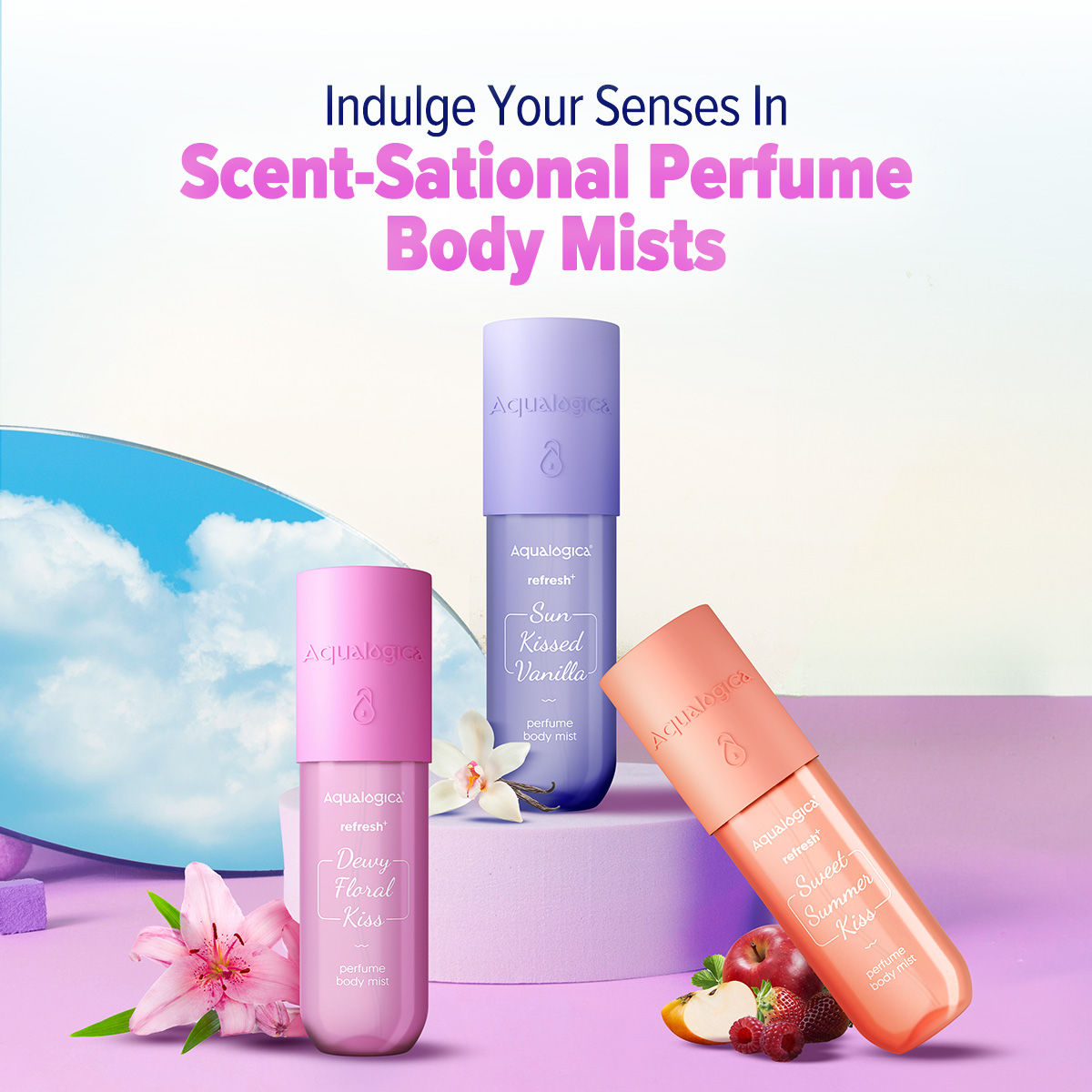 Aqualogica Refresh+ Dewy Floral Kiss Perfume Body Mist (150ml)