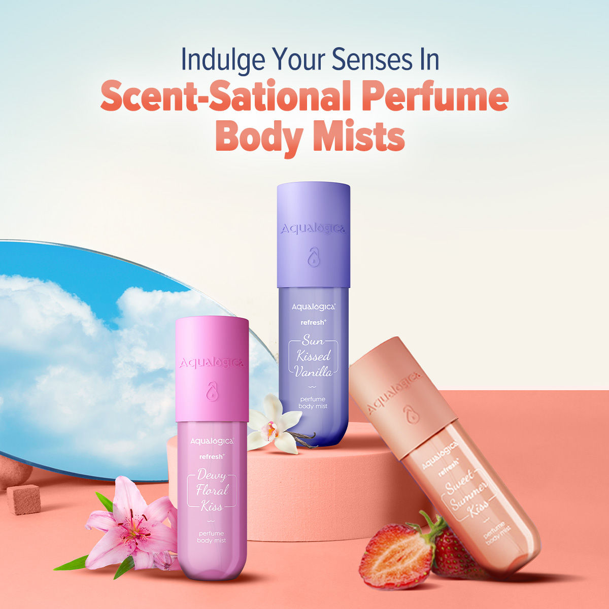 Aqualogica Refresh+ Perfume Body Mist - Sweet Summer Kiss (150ml)