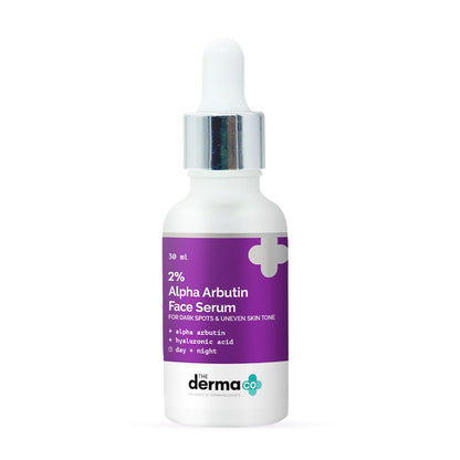 The Derma Co 2% Alpha Arbutin Serum (30ml) - Dark Spots, Pigmentation & Even Skin Tone