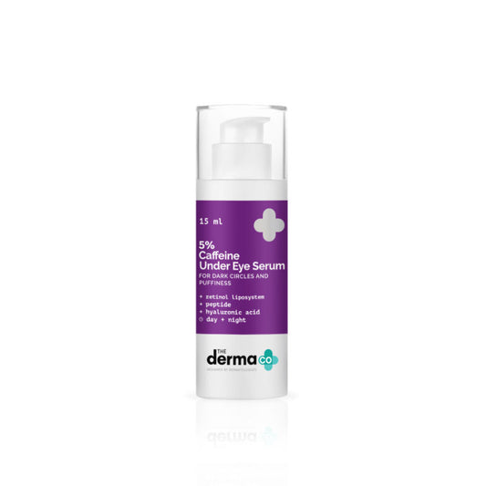 The Derma Co 5% Caffeine Under Eye Serum (15ml) - Hyaluronic Acid, Dark Circles & Puffiness