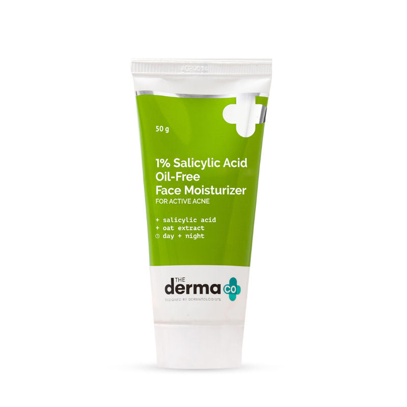 The Derma Co 1% Salicylic Acid Oil-Free Moisturizer with Oat Extract – 50g