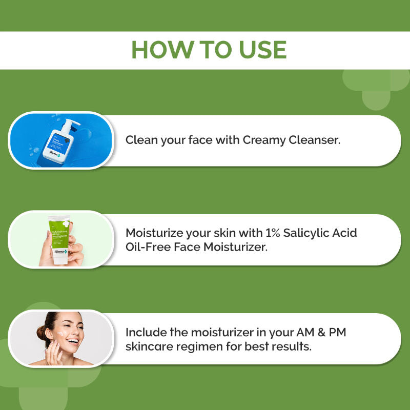 The Derma Co 1% Salicylic Acid Oil-Free Moisturizer with Oat Extract – 50g