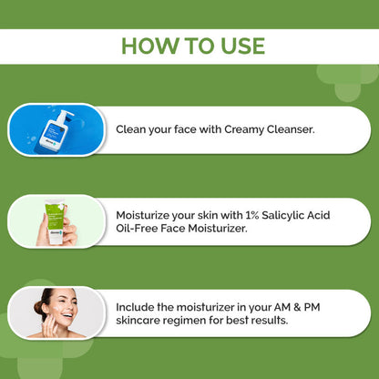 The Derma Co 1% Salicylic Acid Oil-Free Moisturizer with Oat Extract – 50g