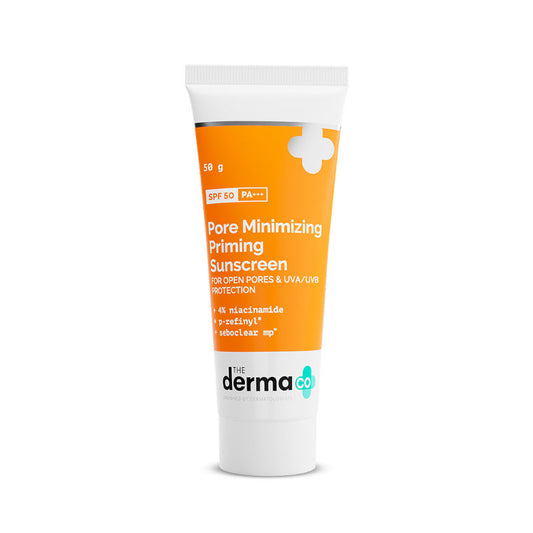 The Derma Co Pore Minimizing Priming Sunscreen SPF 50 PA+++ (50g)