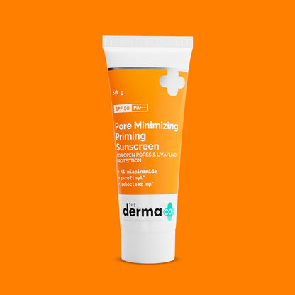 The Derma Co Pore Minimizing Priming Sunscreen SPF 50 PA+++ (50g)