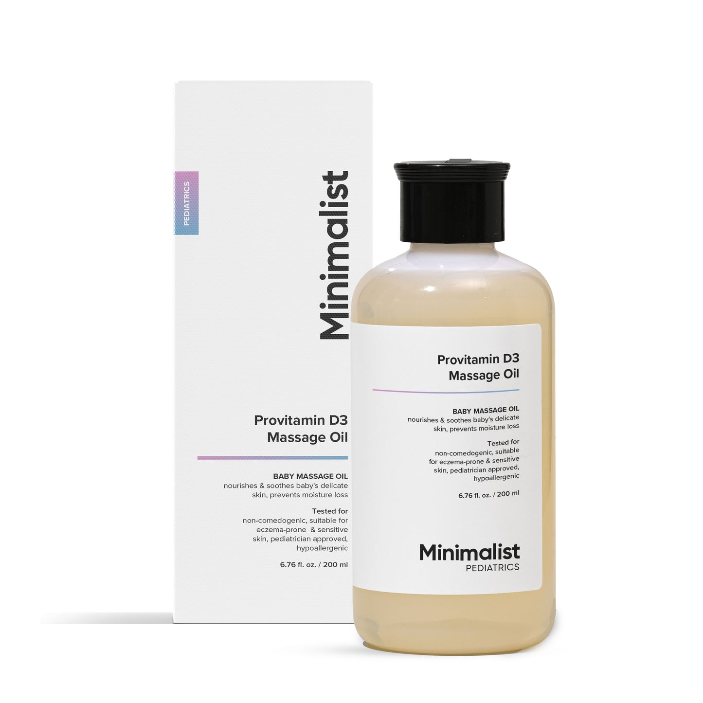 Minimalist Baby Provitamin D3 Massage Oil - Pediatrician Approved (200ml)