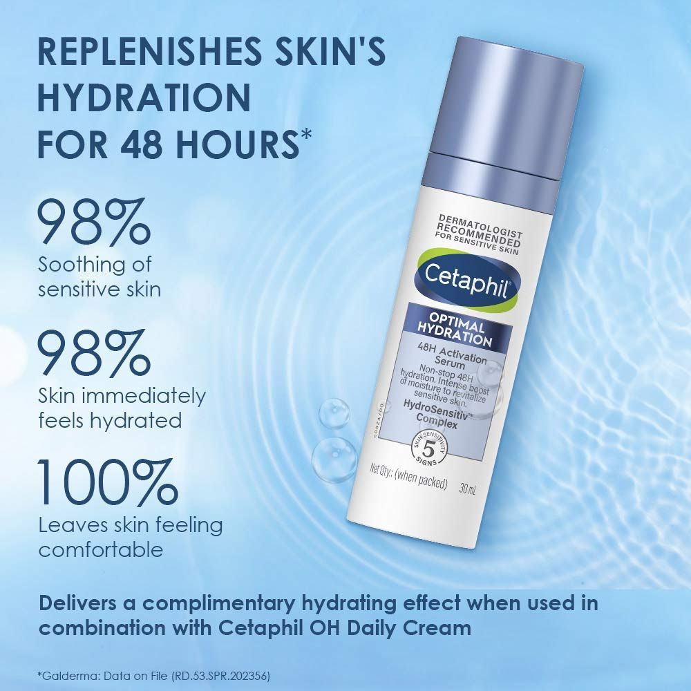 Cetaphil Optimal Hydration 48H Activation Serum with Hyaluronic Acid & Vitamin E (30ml)